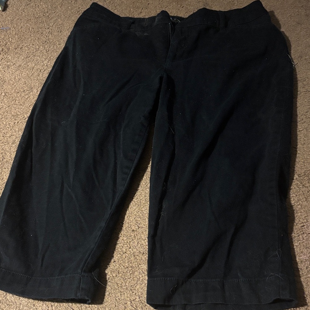 Black Velvet-Look Wide Leg Pants